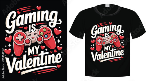 Valentine's Day Typography T-Shirt Design, Ready for Print