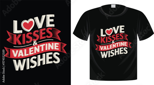 Valentine's Day Typography T-Shirt Design, Ready for Print
