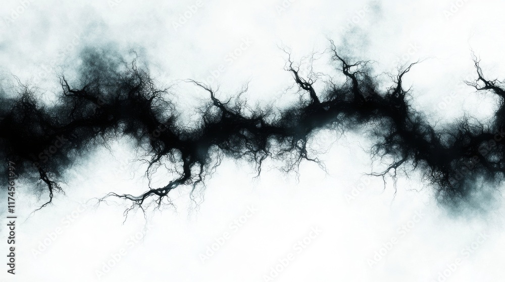 Obraz premium Abstract Baroque Style Background with Organic Forms in Foggy Atmosphere