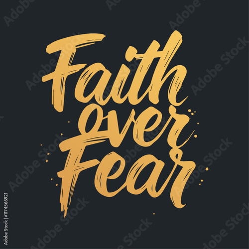 Faith over fear Tshirt design, Faith Over Fear Typography, Faith Over Fear Lettering, Faith Over Fear Quote, Inspirational Typography, Motivational Lettering