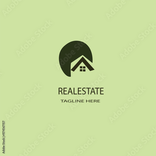 Real estate house concept logo design
