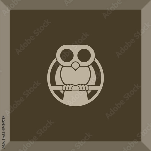 simple owl logo for icon or symbol