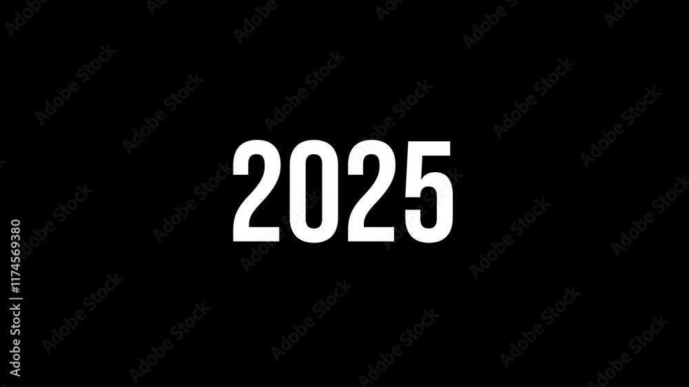 Analog count from 2000 to 2025 on transparent background Analog count from 2000 to 2025 on transparent background