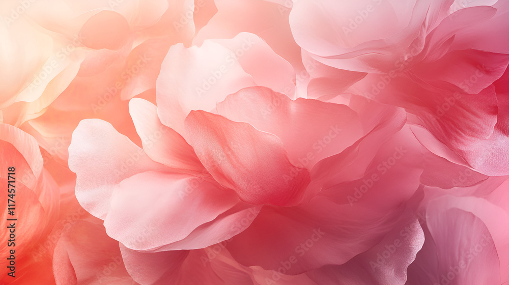 Soft Petals, Warm Glow: A close-up of delicate, pastel-hued flower petals bathed in a soft, warm light. The gentle texture and calming colors create a serene and romantic atmosphere. Soft Petals, Warm Glow: A close-up of delicate, pastel-hued flower petals bathed in a soft, warm light. The gentle texture and calming colors create a serene and romantic atmosphere.