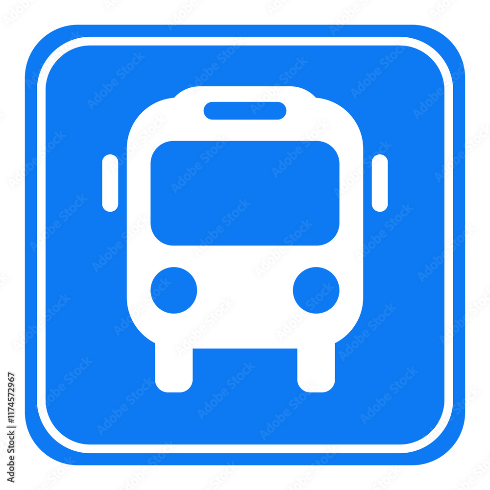 Bus stop sign. Vector Illustration