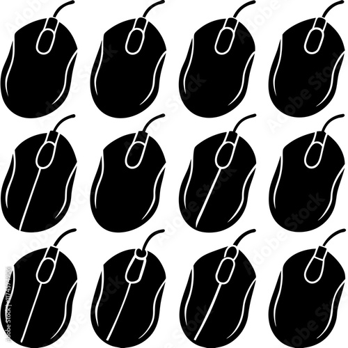 Computer Mouse Silhouettes icon