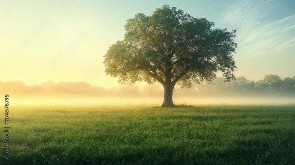 Obraz premium sunrise in the field