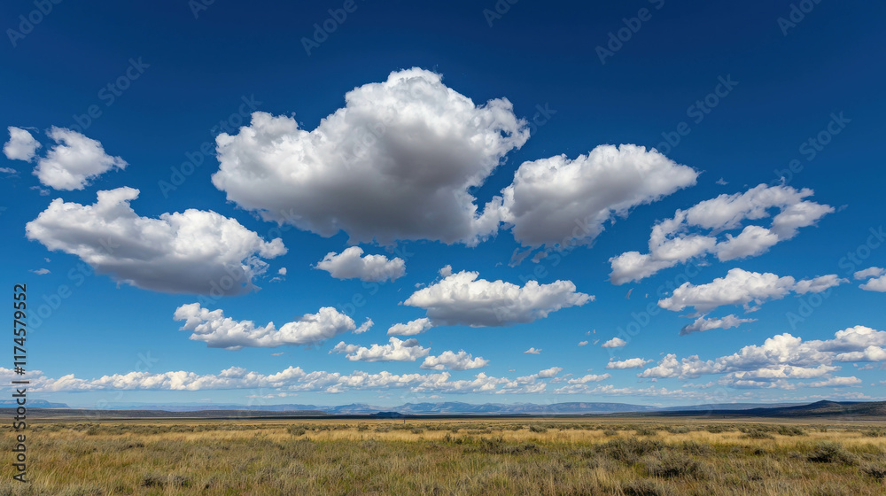 Wide Panoramic Shot of the Sky with Layers of White Clouds and Blue Background Wide Panoramic Shot of the Sky with Layers of White Clouds and Blue Background
