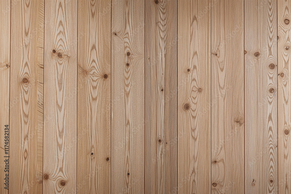 Light brown wood grain texture features vertical lines and knots. Light brown wood grain texture features vertical lines and knots.