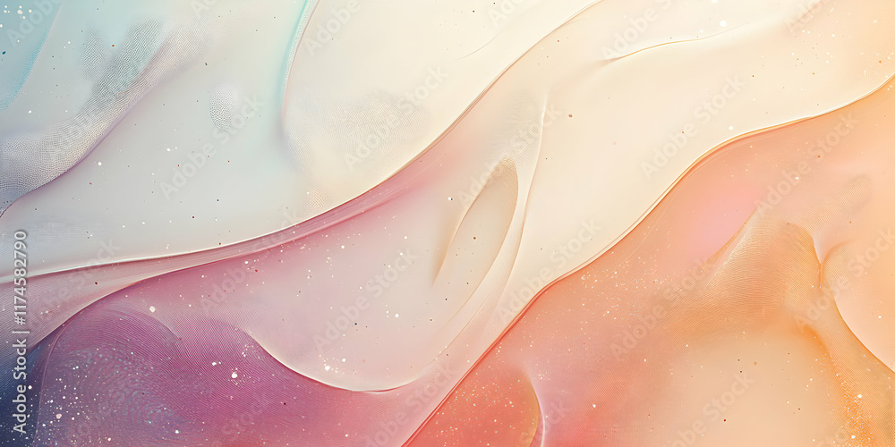 Fototapeta premium Pastel Dream: Abstract Fluid Art in Soft Hues