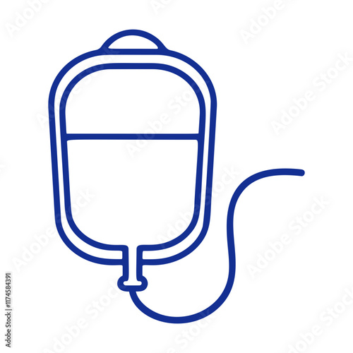 IV Drip Icon. Medical Line Icon. Vector illustration