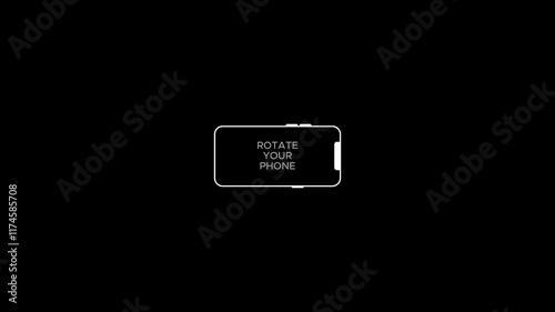 4K resolution animation of rotate your phone video stock	
