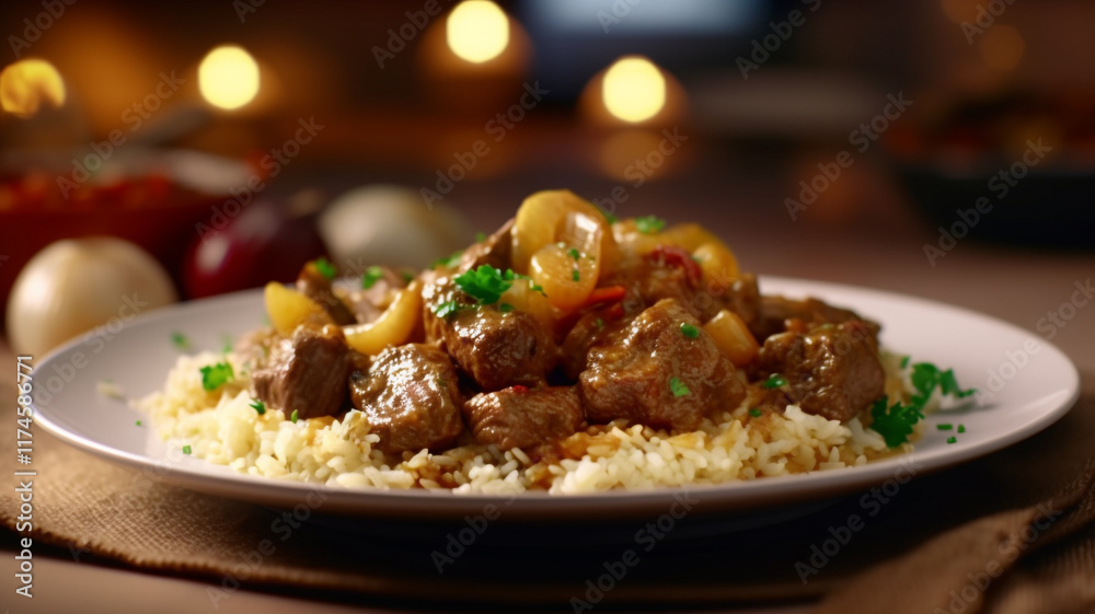 Turkish meatball stew, with hearty meatballs and vegetables in a rich, spiced tomato sauce Tempting Chicken Adobo dish
Turkish meatball stew, with hearty meatballs and vegetables in a rich, spiced tomato sauce Tempting Chicken Adobo dish