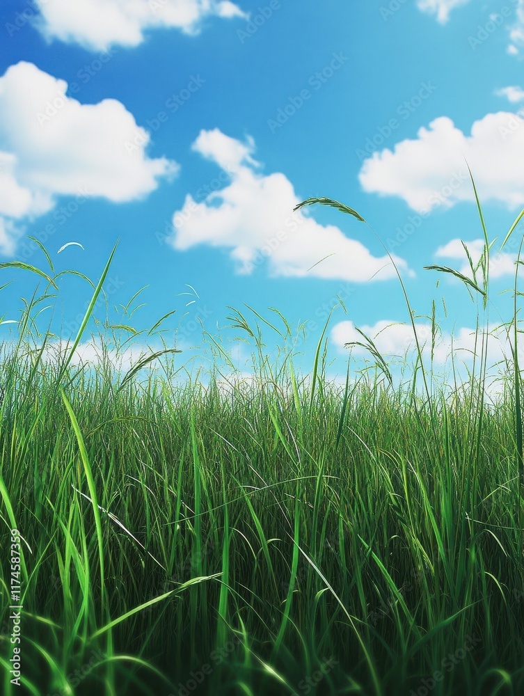 Obraz premium grass and blue sky