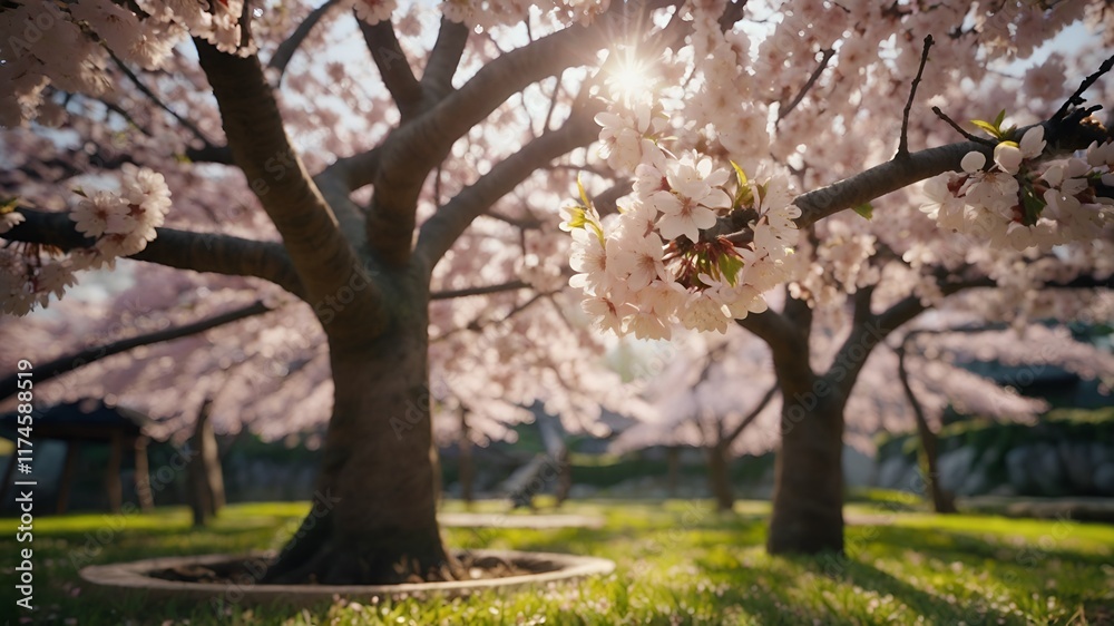 full garden flowers sakura bokeh fall full garden flowers sakura bokeh fall