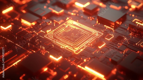 Illuminated Circuit Board Central Processing Unit