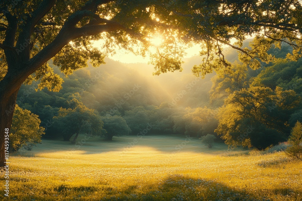 Tranquil Morning Light in Forest for National Sage Day, Earth Day, and International Day of Forests Tranquil Morning Light in Forest for National Sage Day, Earth Day, and International Day of Forests