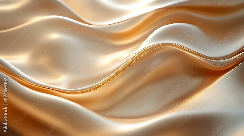 Fototapeta premium Golden light abstract wavy background high resolution hd image