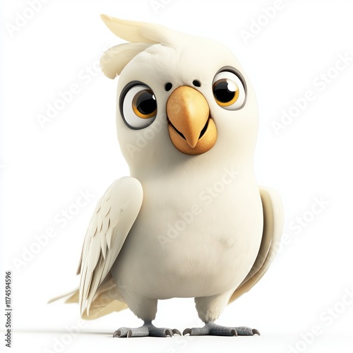 Lively 3D animation of a cheerful Ducorps's Cockatoo. photo