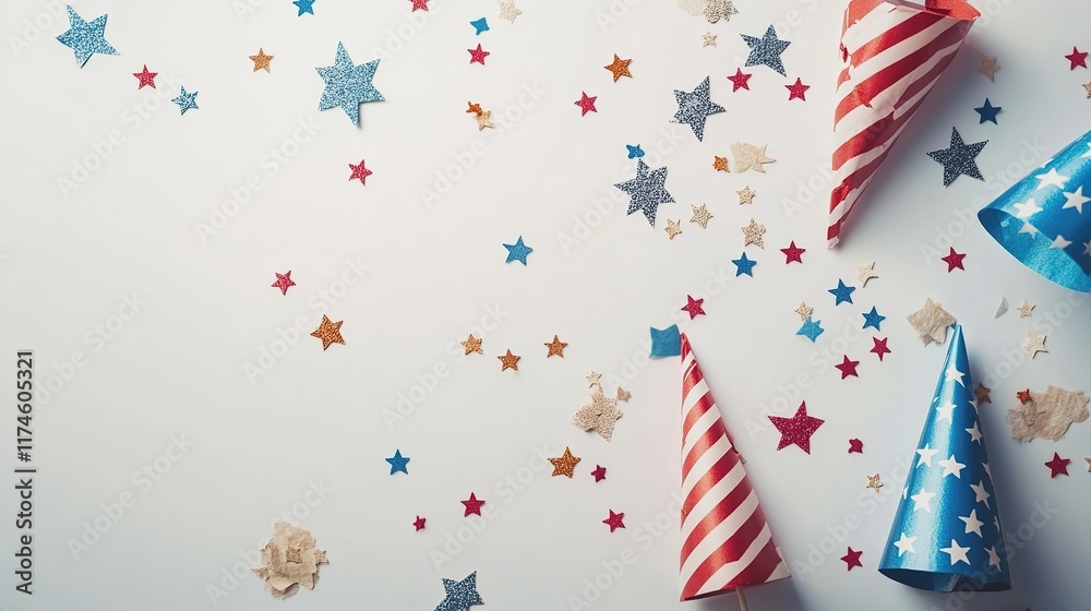 Obraz premium USA Independence Day advertisment background with copy space