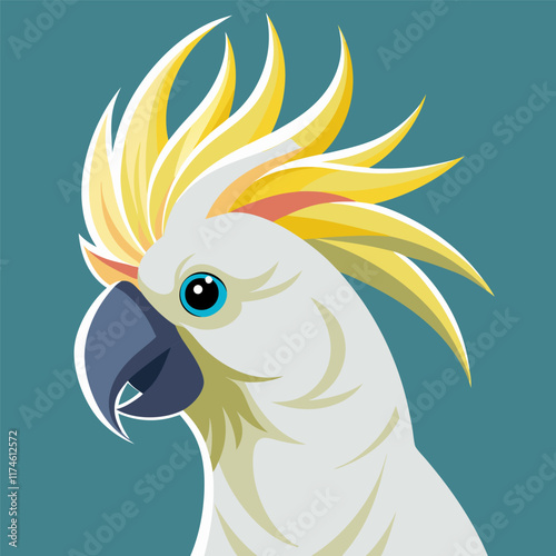 Cockatoo bird vector design illustration photo