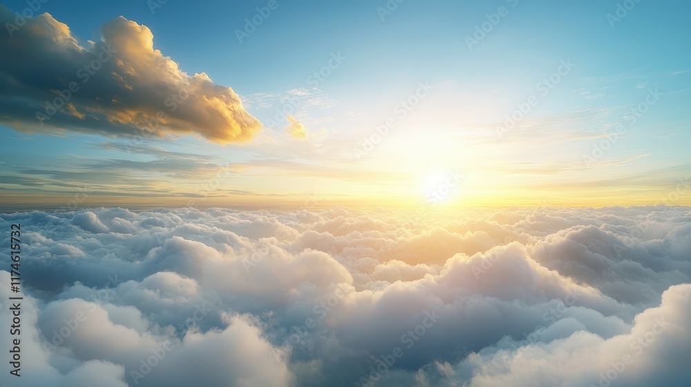 The sky is filled with clouds and the sun is shining brightly The sky is filled with clouds and the sun is shining brightly