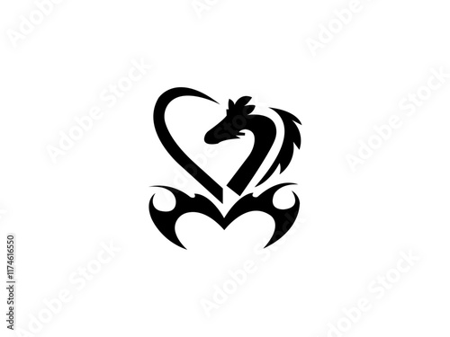 Dragon Head Logo Royalty Design Vector