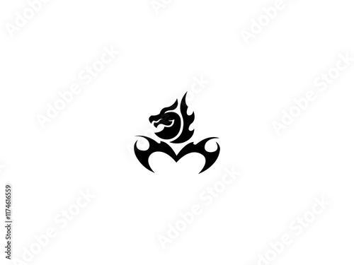 Dragon Head Logo Royalty Design Vector