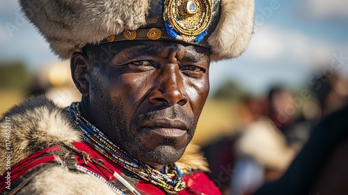 Proud Zimbabwean Cavalry Soldier in Traditional Attire - Pre-Colonial Heritage of Shona and Ndebele Warfare