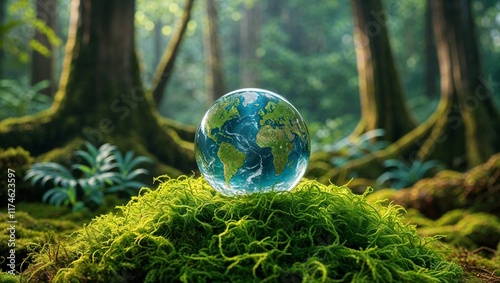 A Delicate Transparent Glass Globe, Partially Illuminated, Resting on a Soft Surface, Reflecting Subtle Light and Casting Elegant Shadows, Symbolizing Global Connection and Fragility