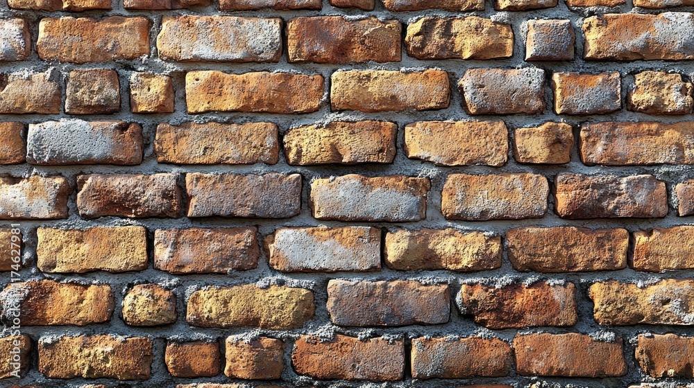 Naklejka premium Old weathered brick wall texture background.
