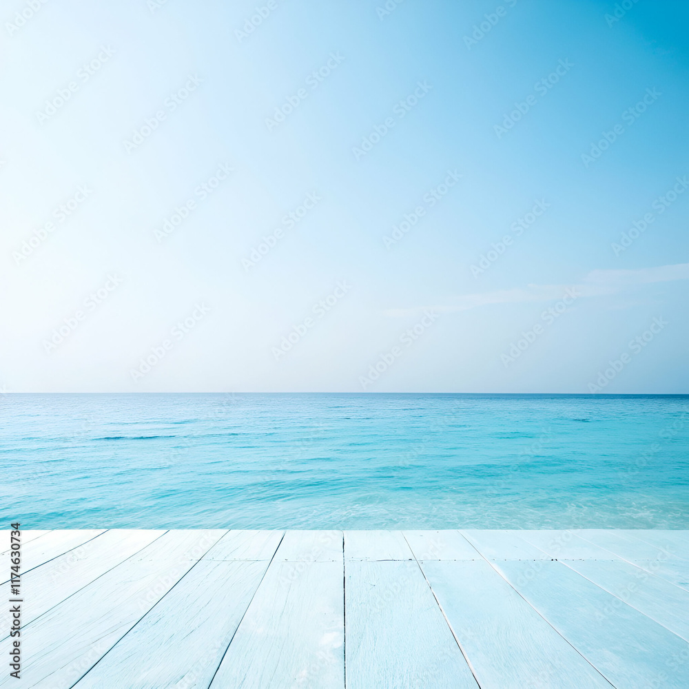 Obraz premium Minimalist abstract light blue background 