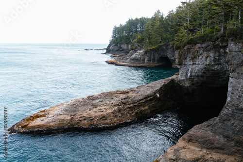 Cape Flattery landscape in the Olympic Peninsula in summer in the furthest northwest corner of Washington