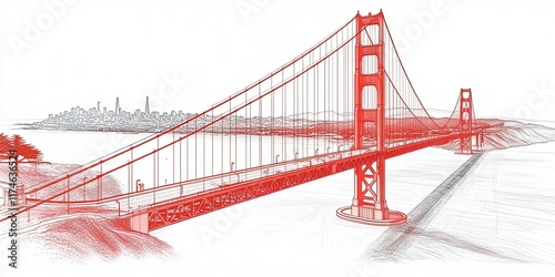 Golden Gate Bridge Sketch