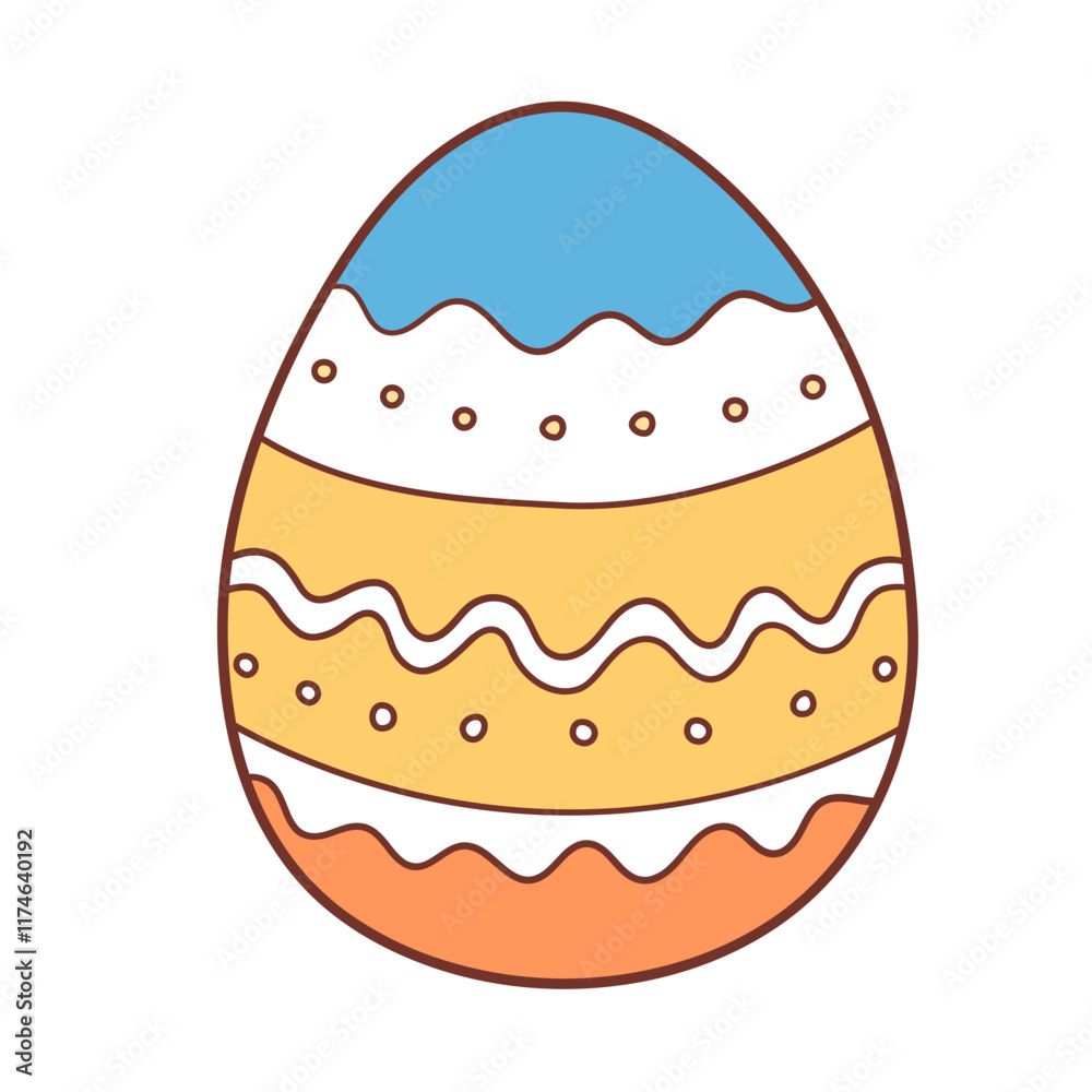 Easter egg painted cartoon doodle illustration
Easter egg painted cartoon doodle illustration