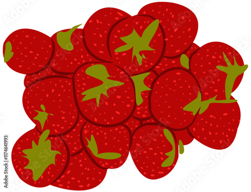 fresh strawberry fruit clipart