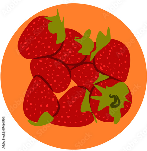 fresh strawberry fruit clipart