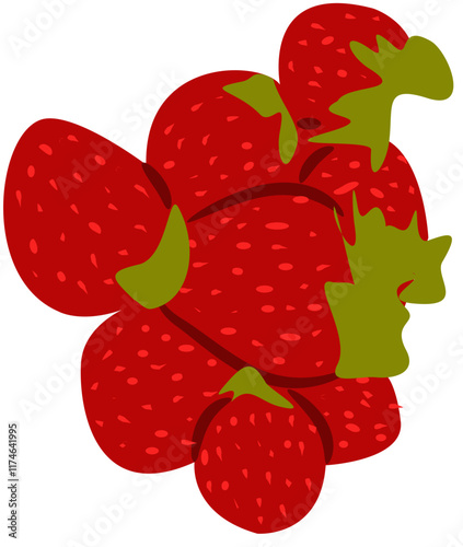 fresh strawberry fruit clipart