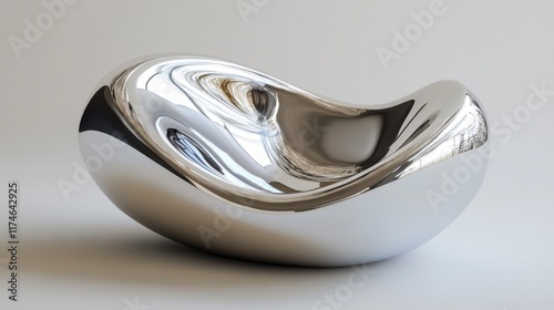 Isolated silver metallic Christmas ornaments are canned in white close-up