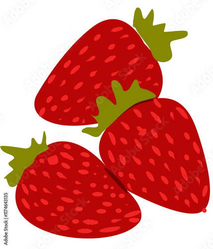 fresh strawberry fruit clipart