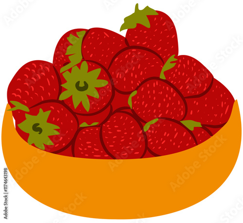 fresh strawberry fruit clipart