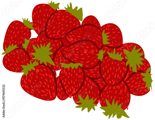 fresh strawberry fruit clipart