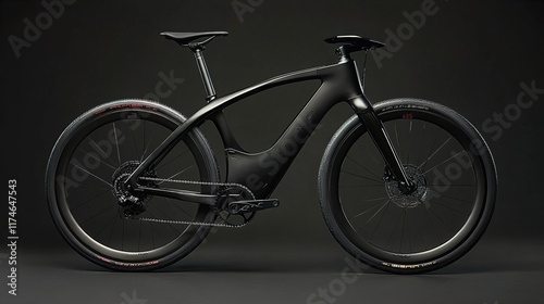 Sleek Black Electric Bike: Luxury Carbon Fiber Ebike Design photo