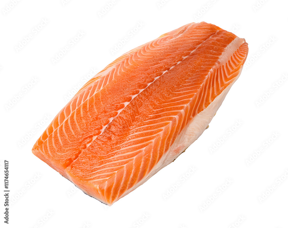 Fresh, high-quality salmon isolated on a white transparent background for culinary, food, and recipe imagery, perfect for marketing seafood and fish-related content Fresh, high-quality salmon isolated on a white transparent background for culinary, food, and recipe imagery, perfect for marketing seafood and fish-related content