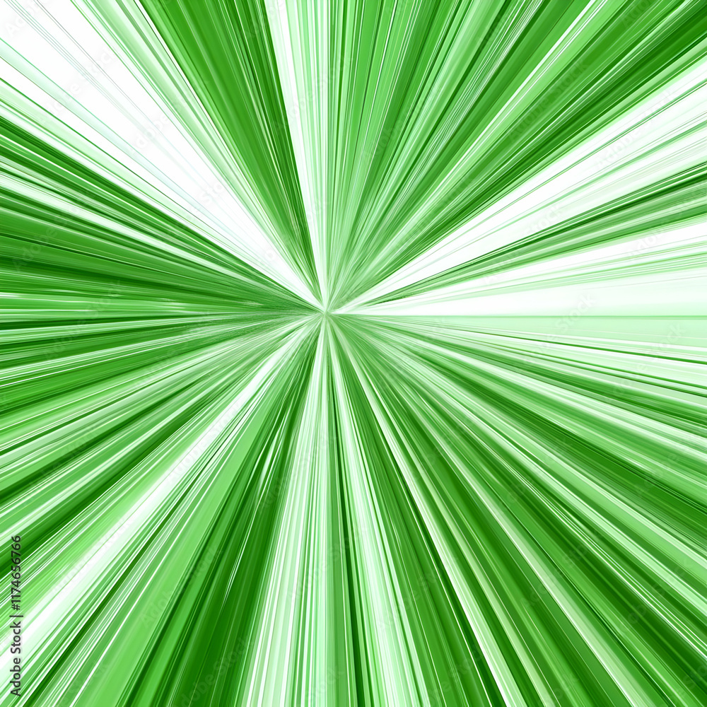 Obraz premium Green Abstract Burst Background Illustration