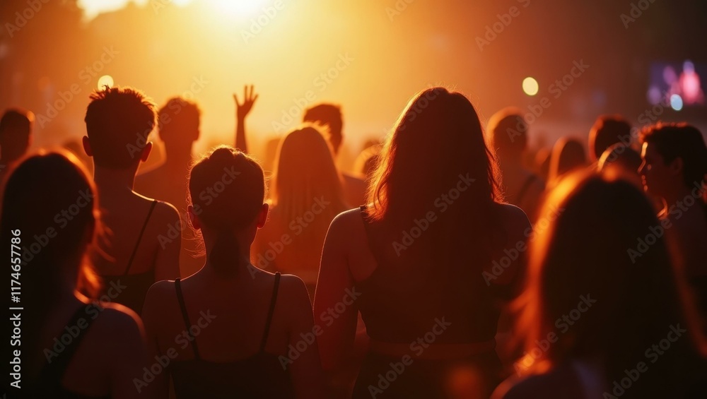 Shared playlist creating perfect soundtrack as friends prepare for festival evening , Professional stock photo, AI generated photograph Shared playlist creating perfect soundtrack as friends prepare for festival evening , Professional stock photo, AI generated photograph