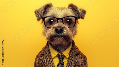 dog in glasses