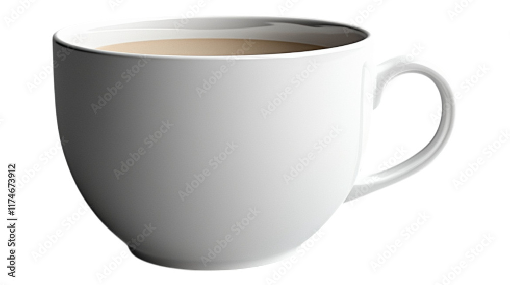 White Cup for Print on Transparent Background White Cup for Print on Transparent Background