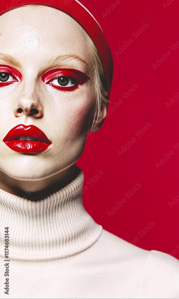 Model with stylish make up close up Model with stylish make up close up