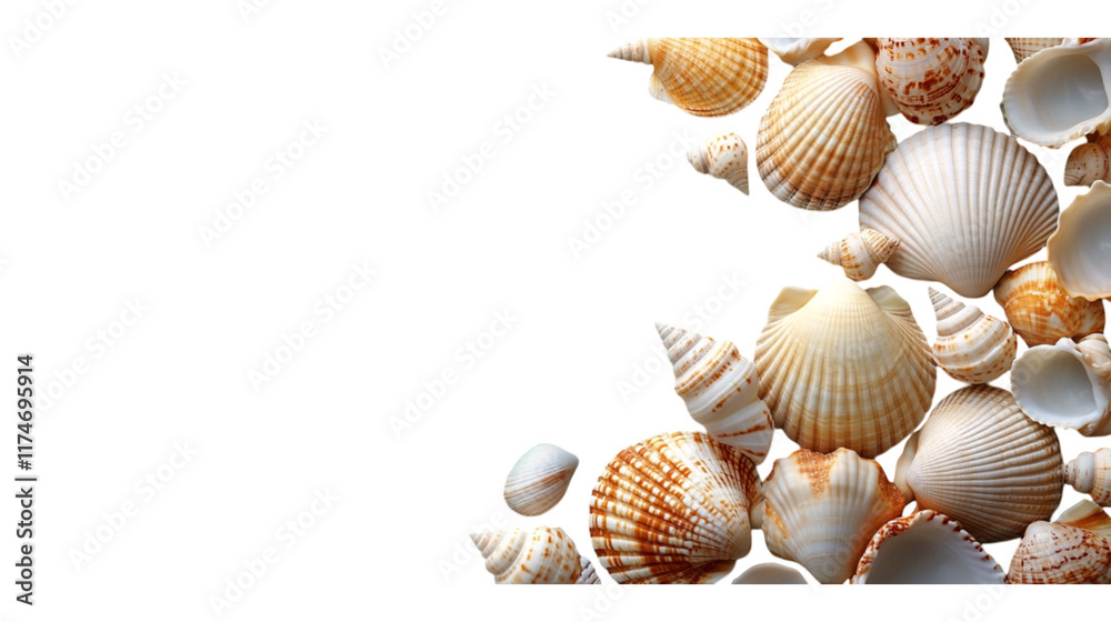 Seashells on Transparent Background